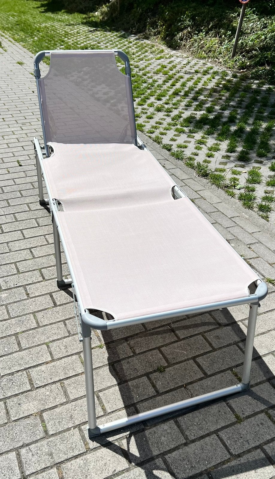 Ligzetel XL  beige zondet zonnescherm, Ophalen, Zo goed als nieuw