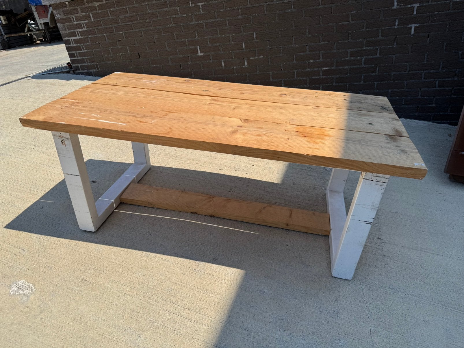 Salon tafel steigerhout, Ophalen, Zo goed als nieuw