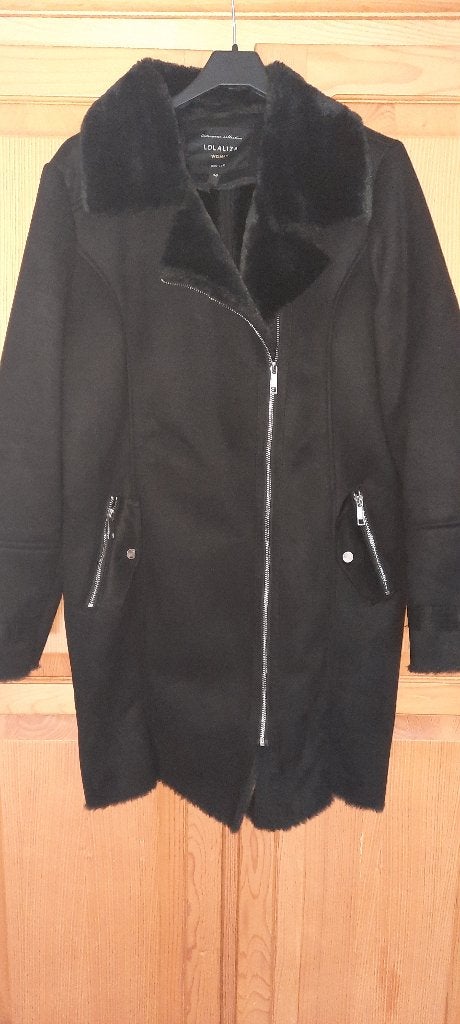 Mooie jas Lolaliza maat 42, Kleding | Dames, Zwart, Maat 42/44 (L), Ophalen of Verzenden, Zo goed als nieuw