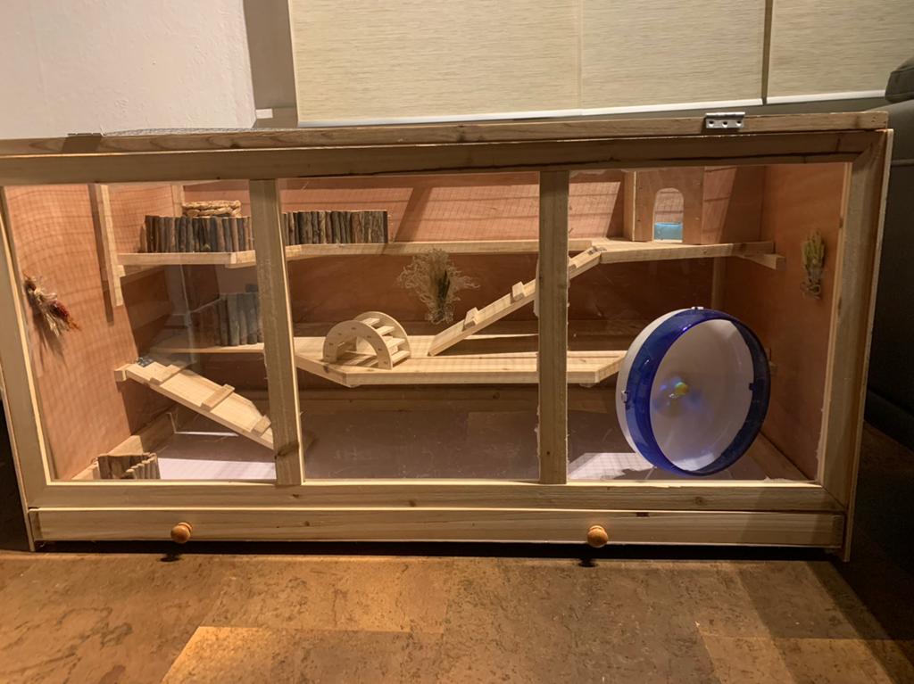 Klein dier huis/ Hamster/konijn/Cavia huis, Dieren en Toebehoren, Kooi, 110 cm of meer, Zo goed als nieuw, Hamster