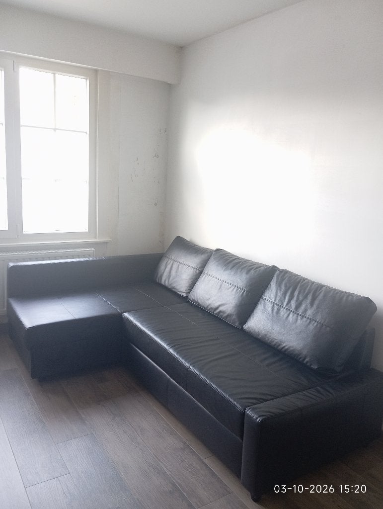IKEA FRIHETEN Hoekslaapbank met opberger, Enlèvement, Utilisé, Synthétique