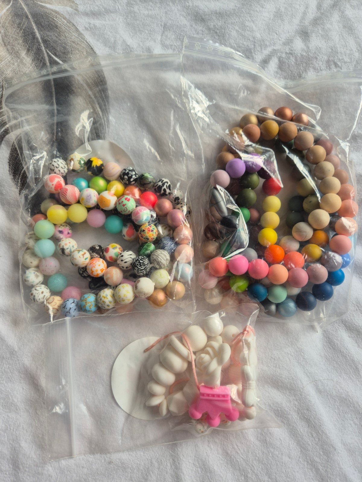 Lot silicone kralen en werkmaterialen, Hobby en Vrije tijd, Ophalen, Nieuw, Kraal