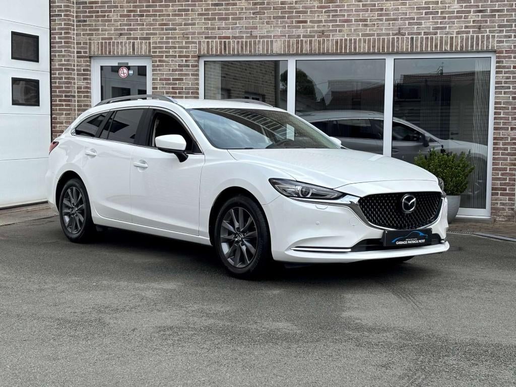 Mazda 6 2.5 SKY-G / Automaat / 360 camera / Trekhaak, Stof, 143 kW, 6 sportbreak, Wit