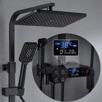 Système de douche avec robinet thermostatique, douche à, Envoi, Neuf, Chrome, Douche