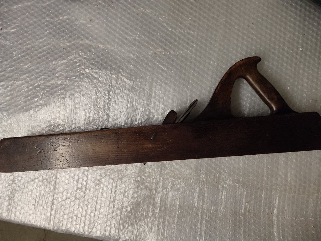 Antieke houten varlope 65cm, Doe-het-zelf en Bouw, Gereedschap | Handgereedschap, Ophalen, Zo goed als nieuw
