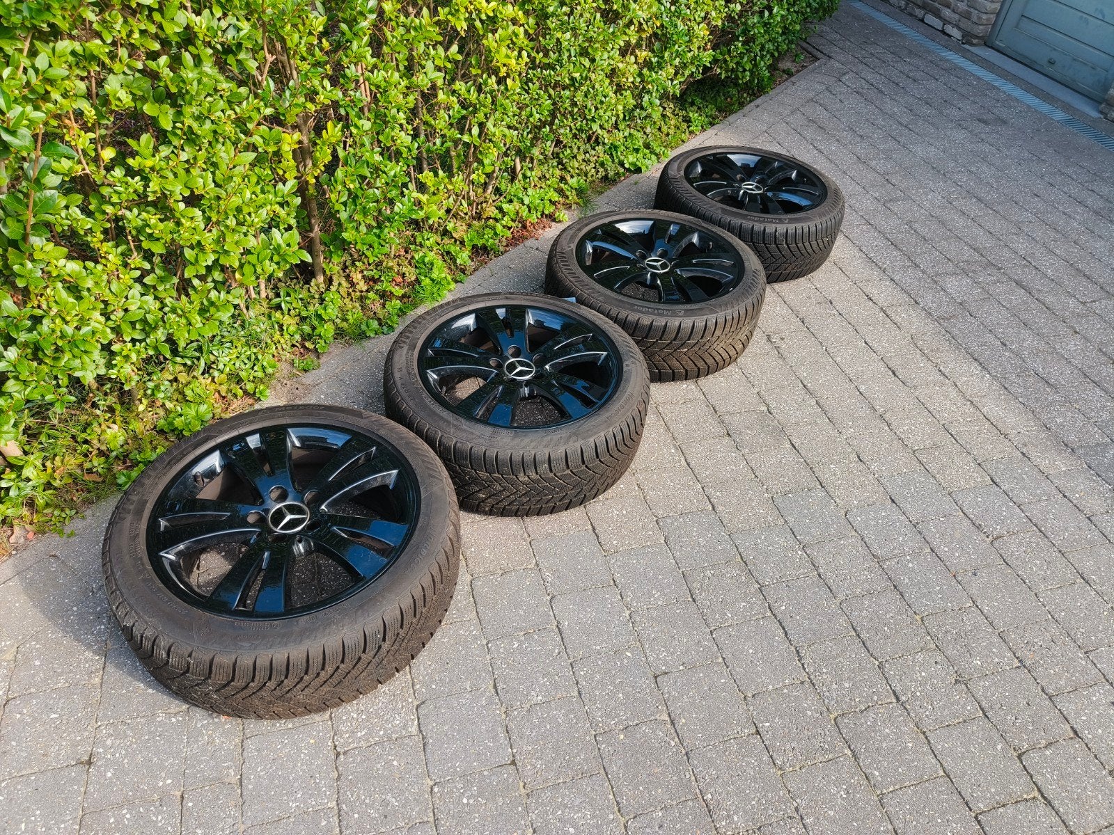 Pneus d'hiver Mercedes C 225/45/17 ET47, Enlèvement, Pneus hiver, Jante(s)