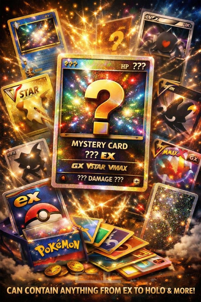 1 mystery kaart, holo, ex, full art enzovoorts, Envoi