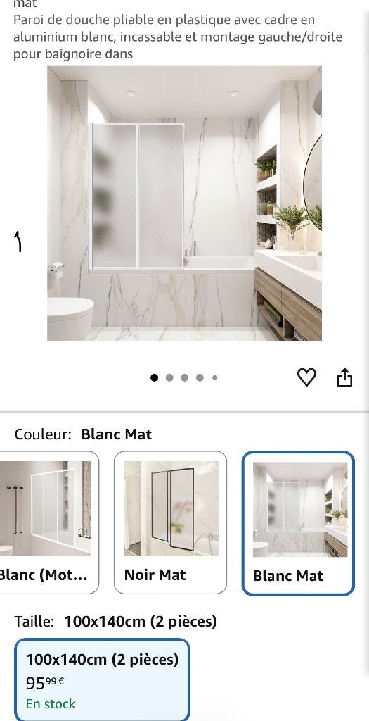 Paroi de douche, Neuf, 100 à 150 cm, Enlèvement, 100 à 150 cm