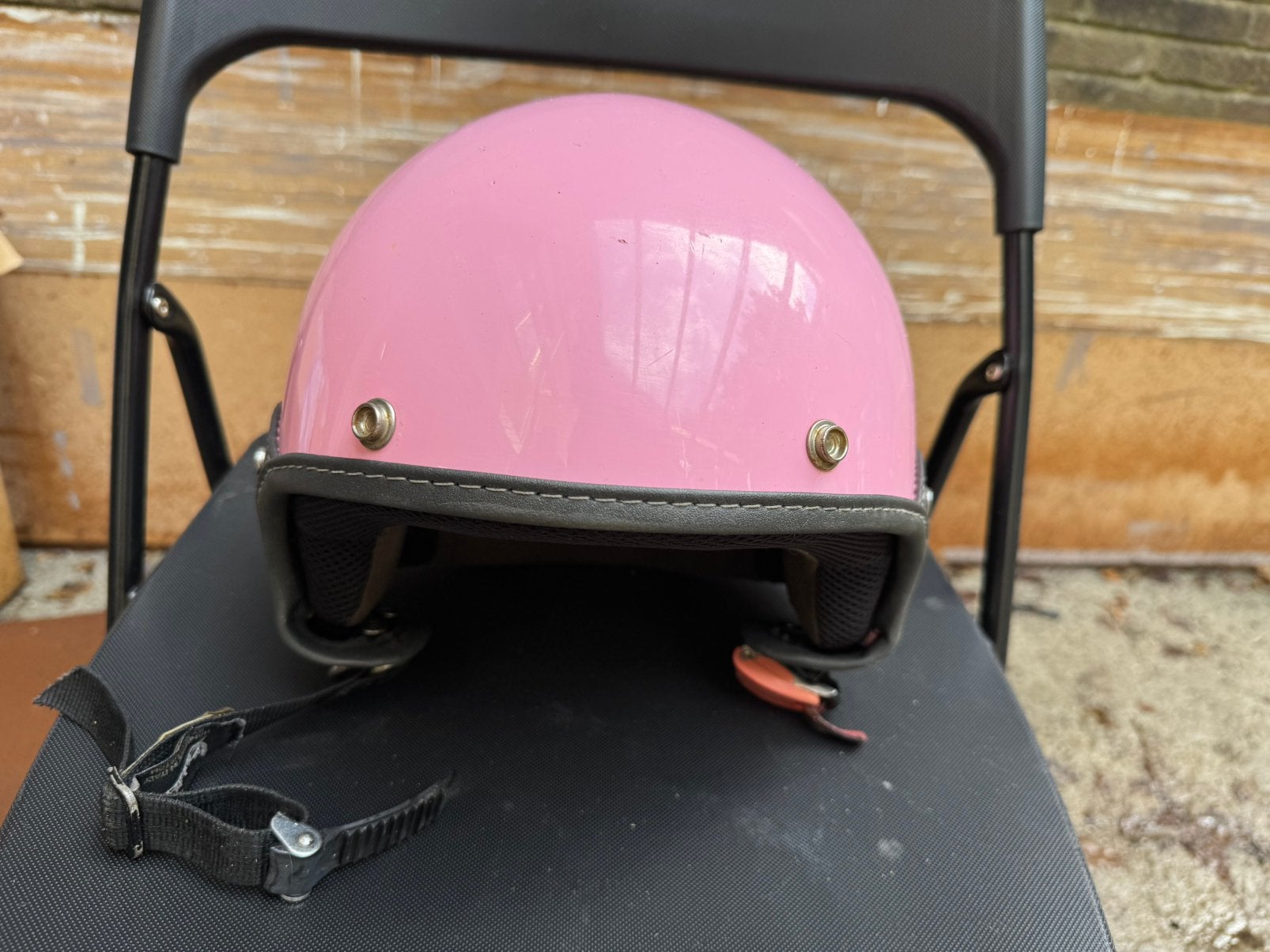 Casque Vespa rose taille L, Vélos & Vélomoteurs, Enlèvement ou Envoi, Utilisé, Large