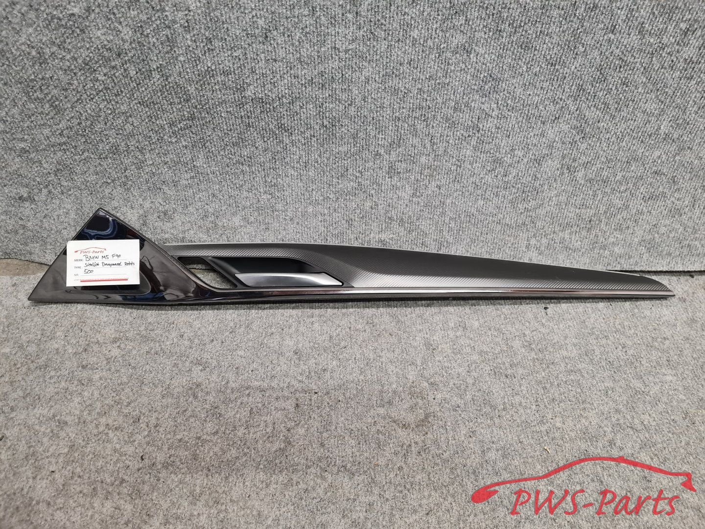 BMW M5 F90 CARBON DEURPANEEL INTERIEURLIJST RECHTS VOOR ORIG, -, Utilisé, -, -
