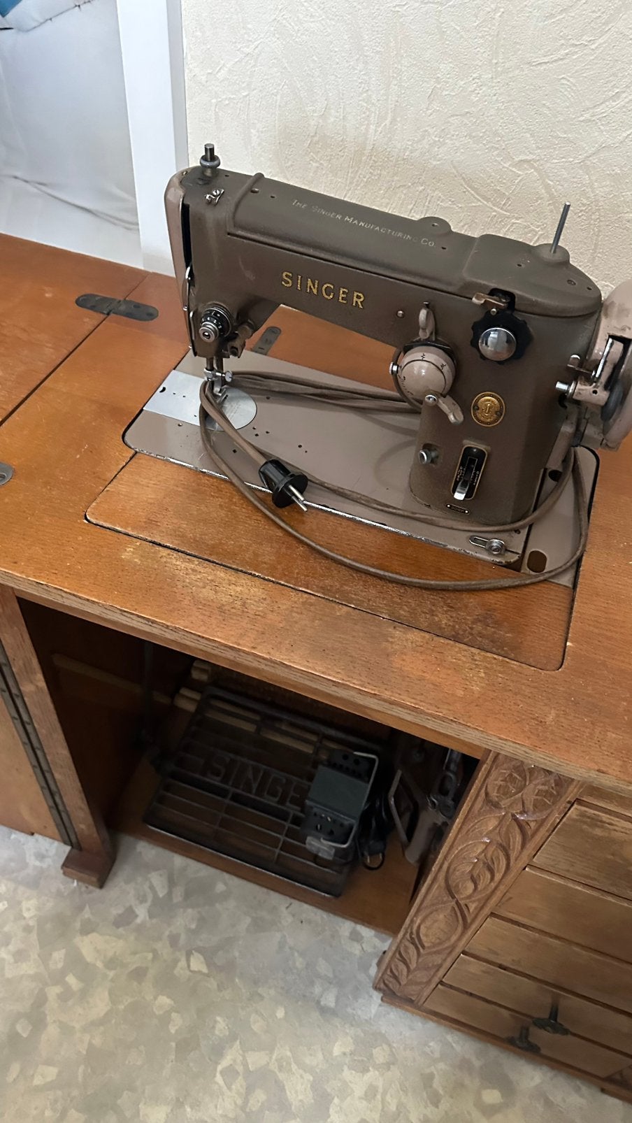 Vintage Singer 201K naaimachine – Made in Great Britain, Antiek en Kunst, Ophalen
