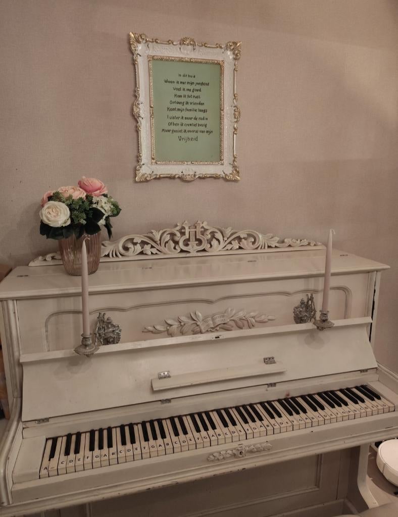 Piano vintage decoratief, Ophalen, Gebruikt, Wit, Piano