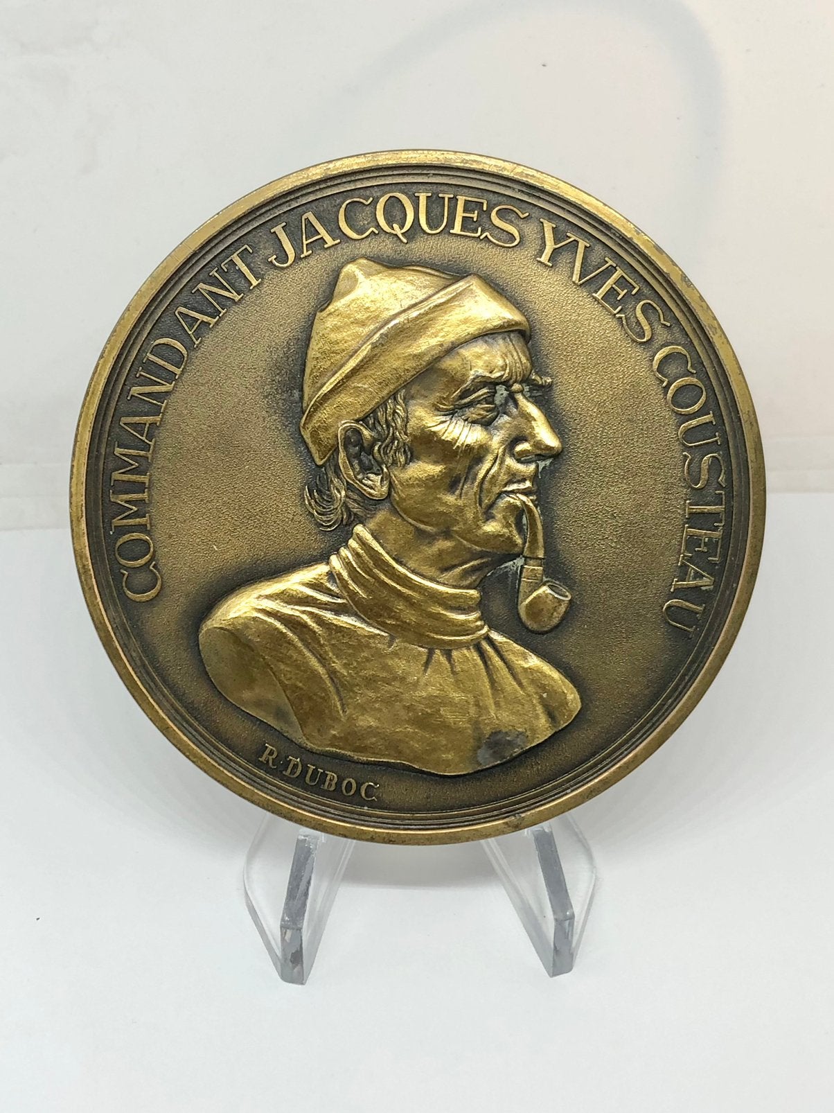 Commandant Jacques Yves Cousteau-medaille - R. Duboc, Ophalen of Verzenden, Brons