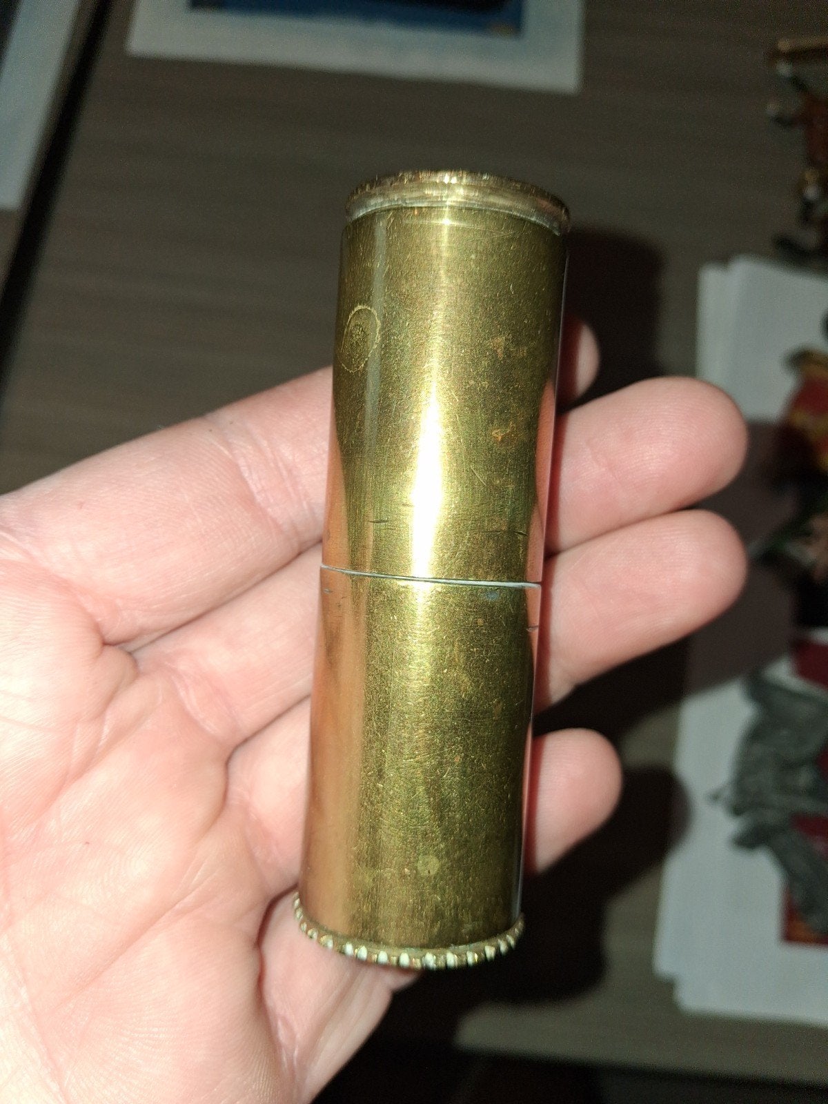 wereldoorlog 2 trench art lighter ?, Ophalen of Verzenden