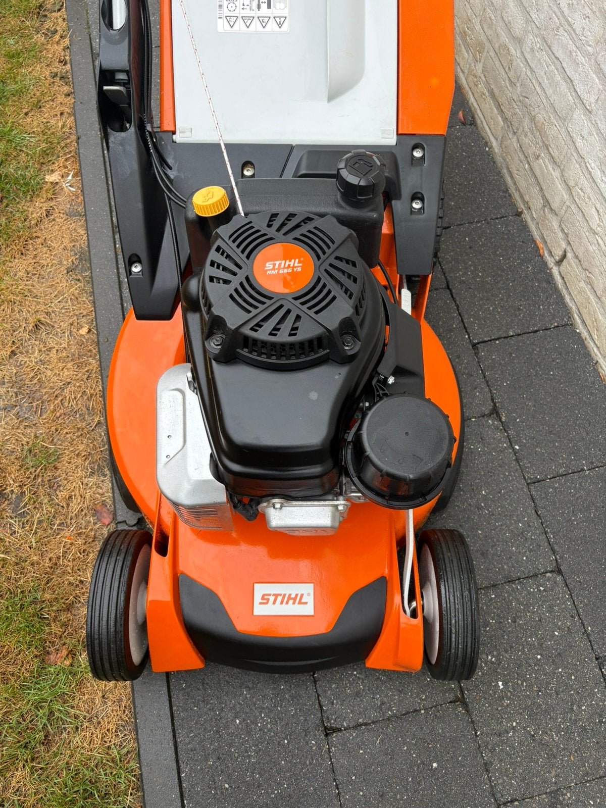 Professioneel stihl rm 655 ys maaier, Tondeuse rotative, Bac de ramassage, Tondeuses à gazon à essence, Comme neuf