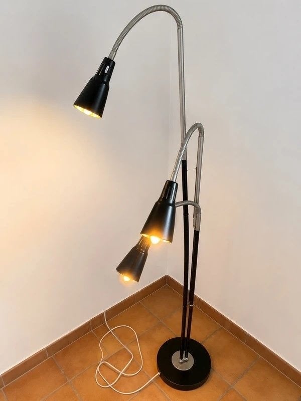 lampadaire 3 lumières, Maison & Meubles, Lampes | Lampadaires, Autres culots, Utilisé, Métal, 150 à 200 cm