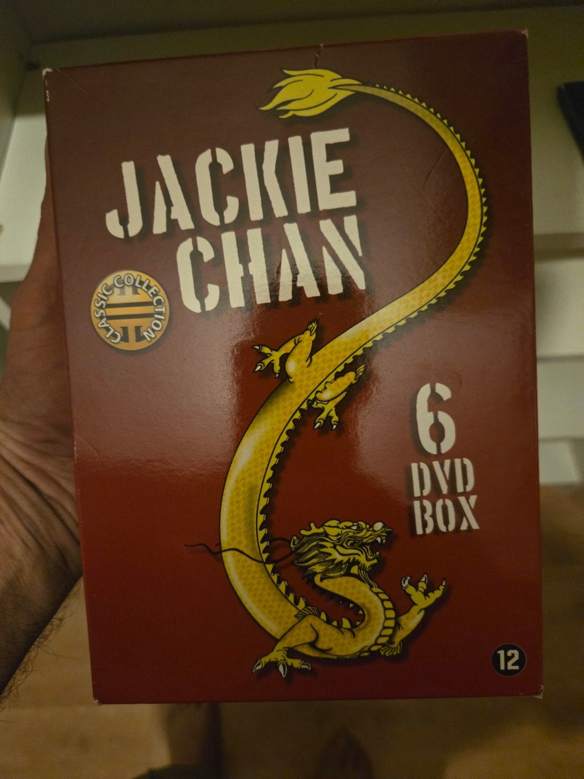 Jackie Chan dvd box, Ophalen