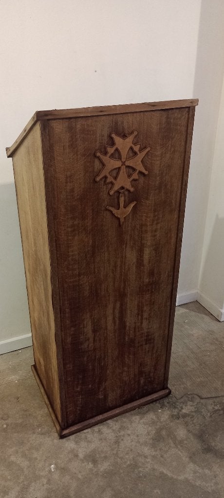 Protestants predikingsbureau in massief hout, Ophalen, Gebruikt, Overige typen, Christendom | Protestants