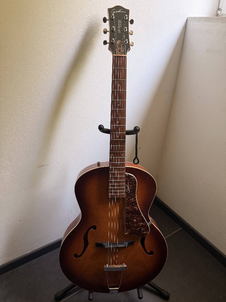 Guitare jazz Godin 5TH Avenue Acoustique+Housse rigide Godin, Musique & Instruments, Enlèvement, Comme neuf, Autres types