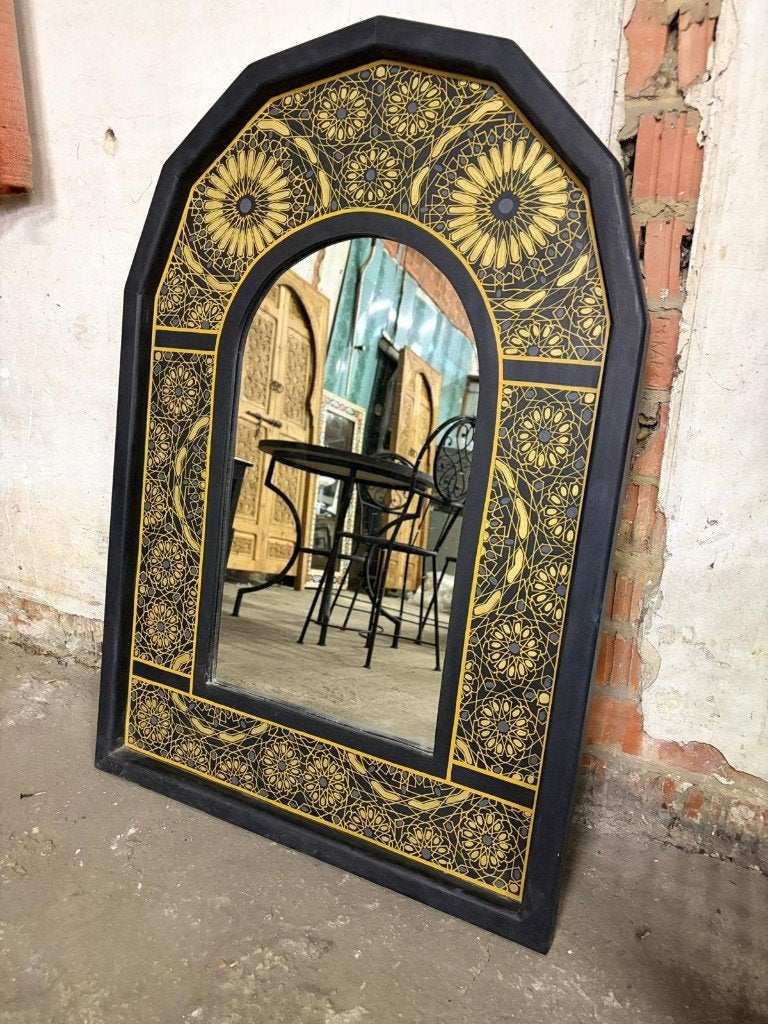 Prachtige Artisinale Marokkaanse spiegel, Ophalen of Verzenden, Overige vormen, 50 tot 100 cm, 100 tot 150 cm