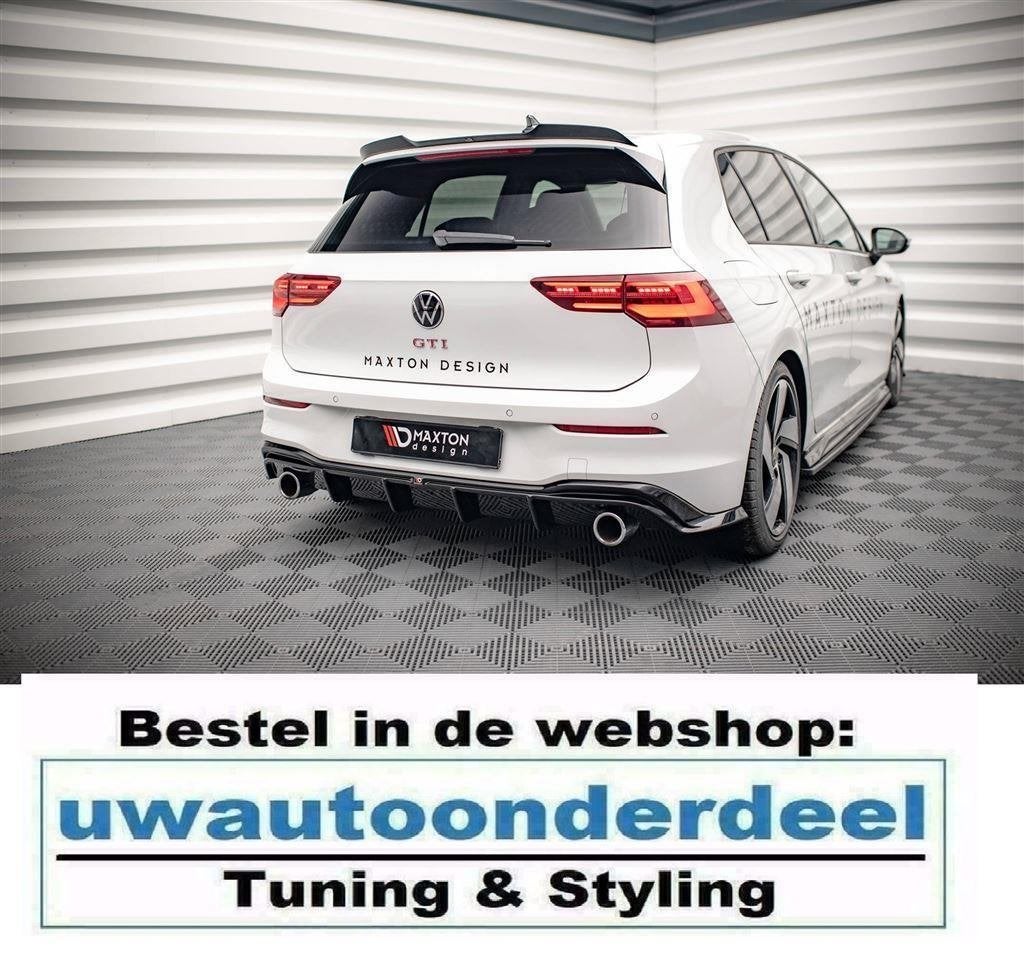 Maxton Valance Diffuser Spoiler Geschikt voor Vw Golf 8 GTI, Verzenden