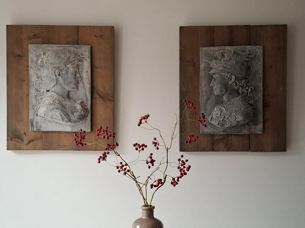 Houten wandpanelen met Griekse Goden, Huis en Inrichting, Landelijk, Ophalen, Wandbord of Wandpaneel