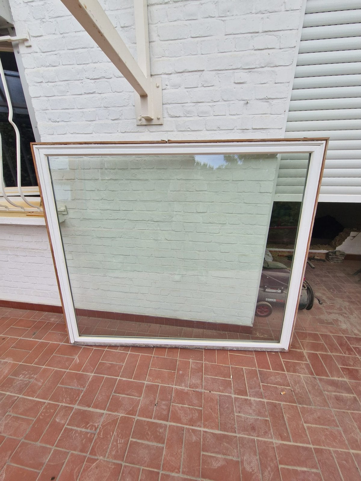 Gevelraam in glas - dubbele beglazing, Doe-het-zelf en Bouw, Ophalen, Gebruikt, Gevelraam of Ruit