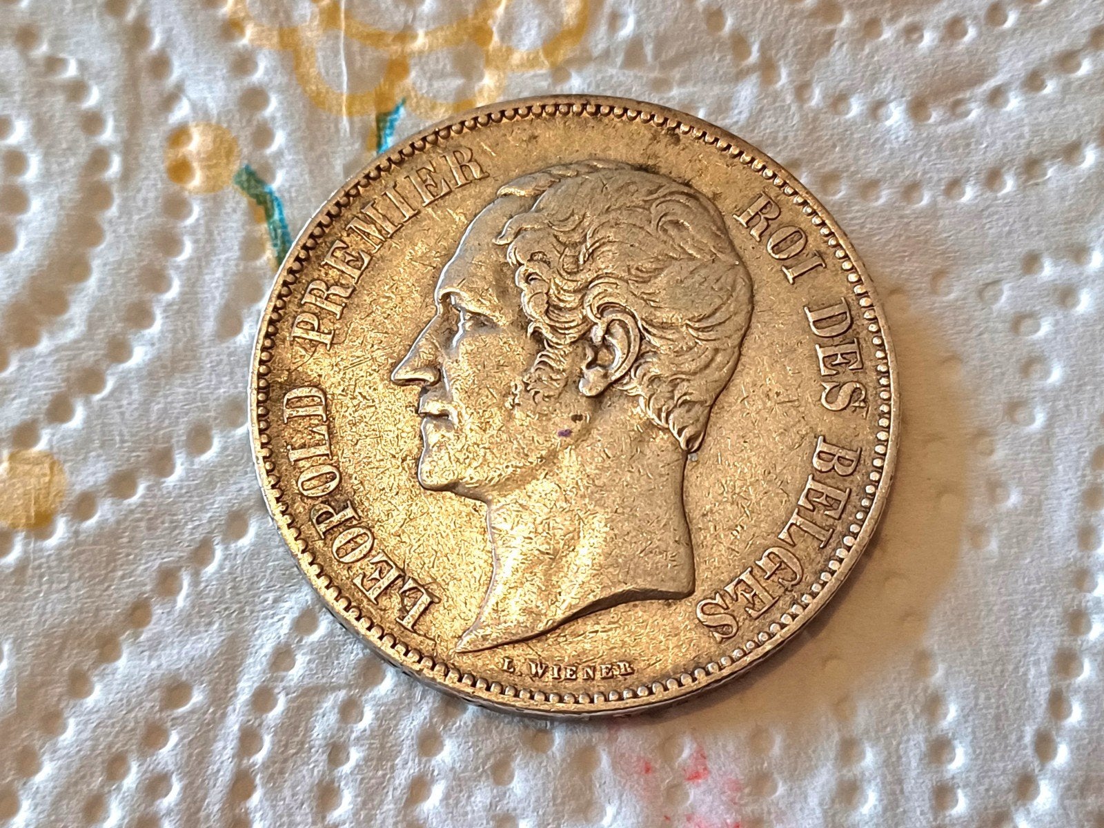 5 FRANCS 1852 LÉOPOLD II, Enlèvement ou Envoi, Monnaie en vrac, Argent, Argent