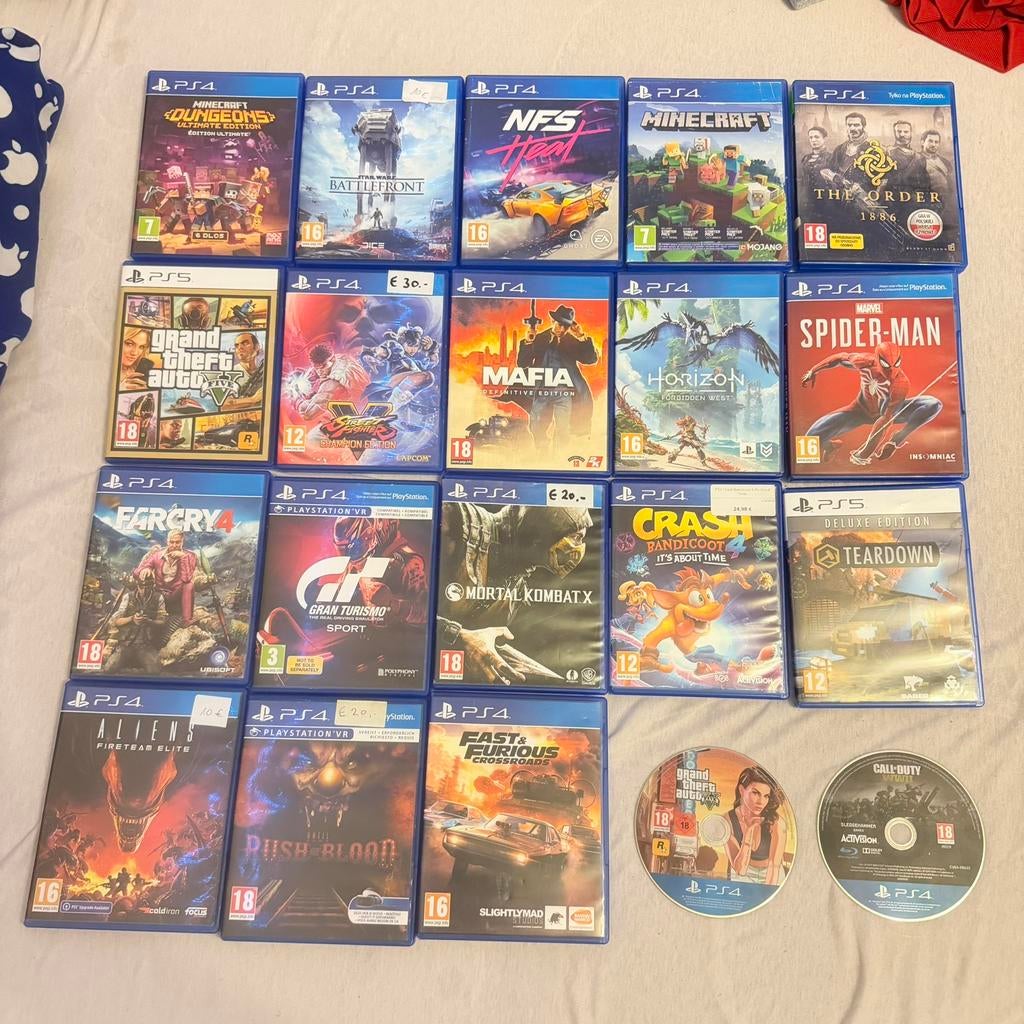 PS4 / PS5 Games te koop  /MOET SNELL WEG/, Games en Spelcomputers, Games | Sony PlayStation 5, Ophalen, Zo goed als nieuw