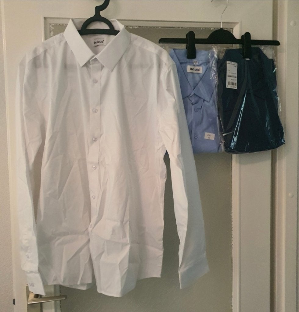 Nette Bellutio heren overhemd (maat: 44), Kleding | Heren, Overhemden, Ophalen of Verzenden, Nieuw, Blauw