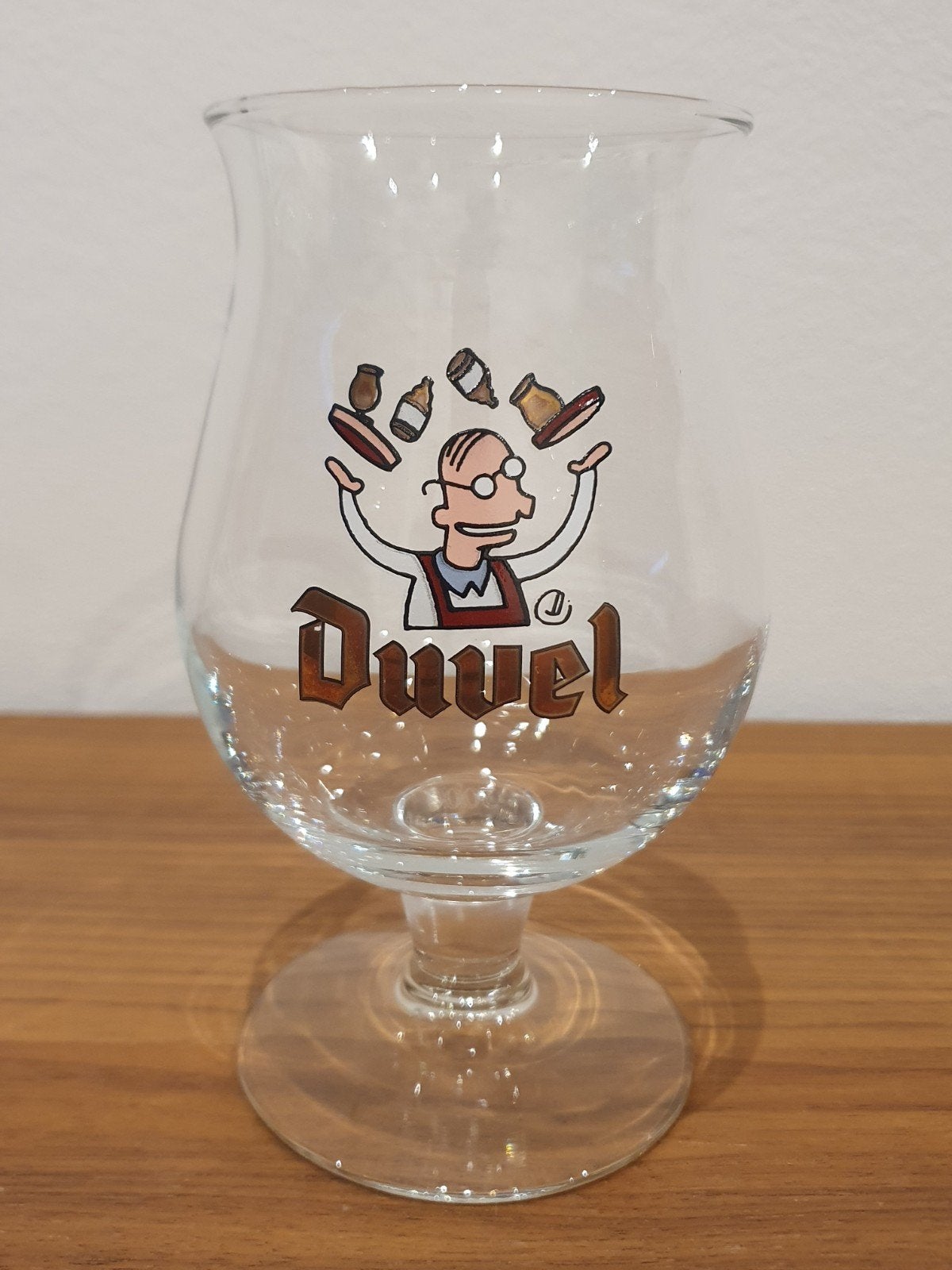 Duvel Jonglerende Ober - jaarglas 2000, Ophalen of Verzenden, Duvel