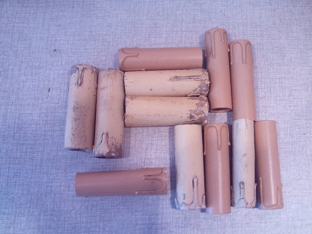 Mooi Partij van 12 antieke Kaarsenhulsen - E14 - 9cm, Antiek en Kunst, Ophalen of Verzenden