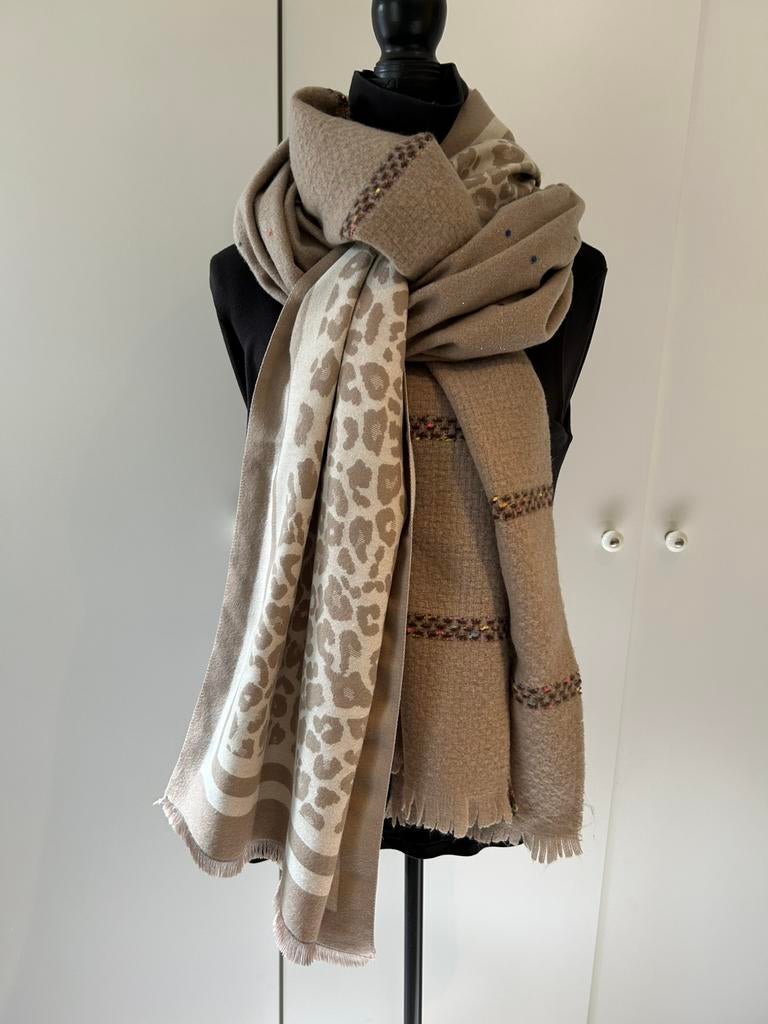 Écharpe oversize Shanna beige, Enlèvement ou Envoi, Comme neuf, Beige