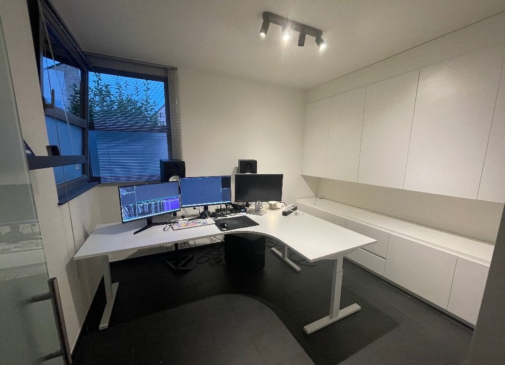 Hoekbureau wit 240 x 160 cm, Huis en Inrichting, Ophalen, Demontabel, Hout, Hoekbureau