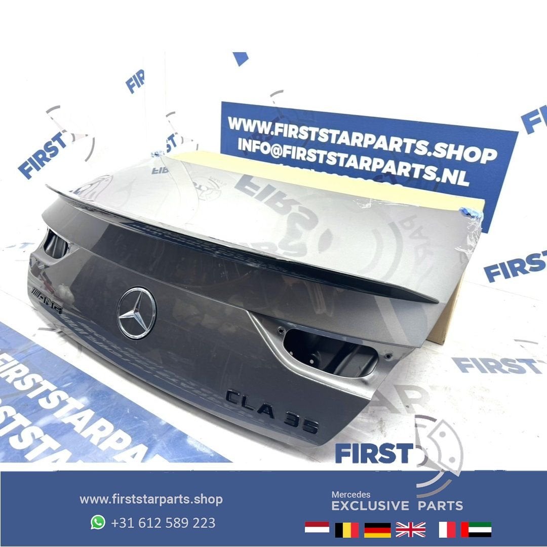 W118 CLA ACHTERKLEP CLA35 AMG ZWART WIT GRIJS KOFFERKLEP ORI, Gebruikt, -, Ophalen of Verzenden, -