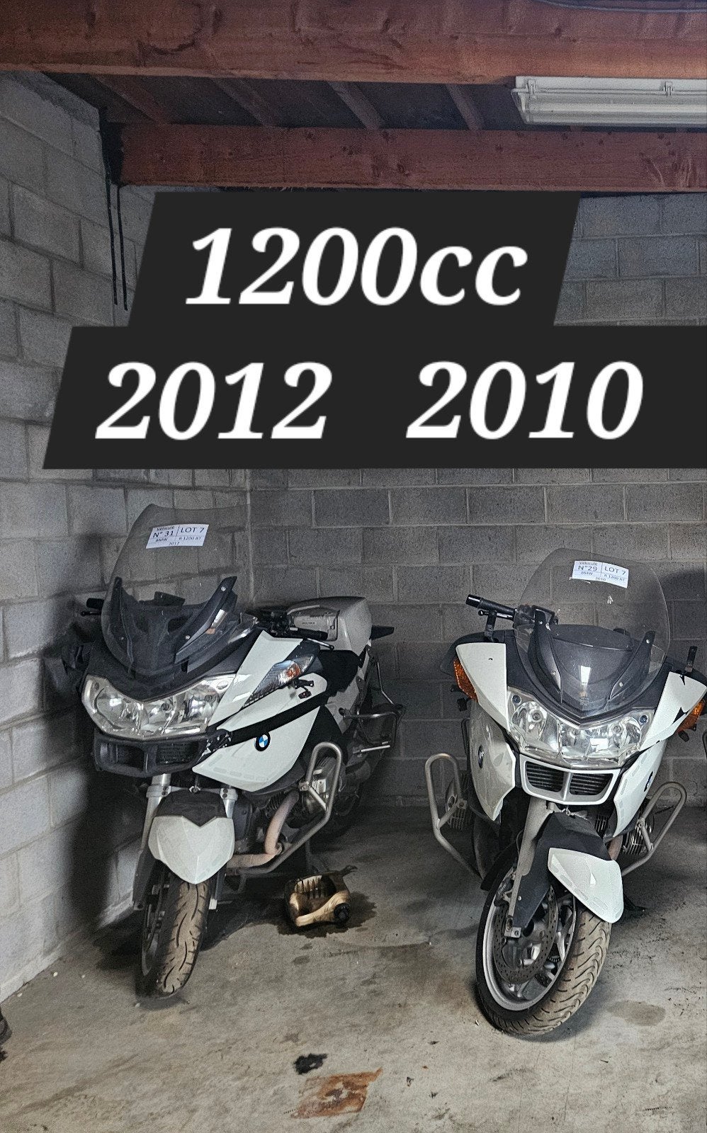 LOTS DE 2 MOTOS BMW R 1200RT  A REPARER, Particulier