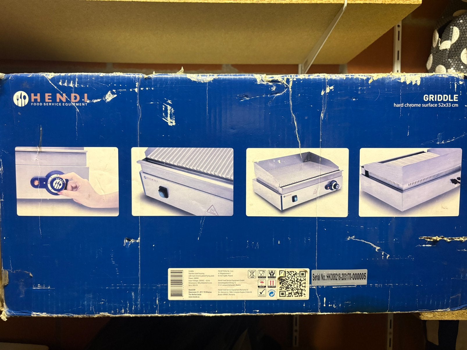HENDI Profi Line professionele bakplaat – 230V – 2400W, Ophalen