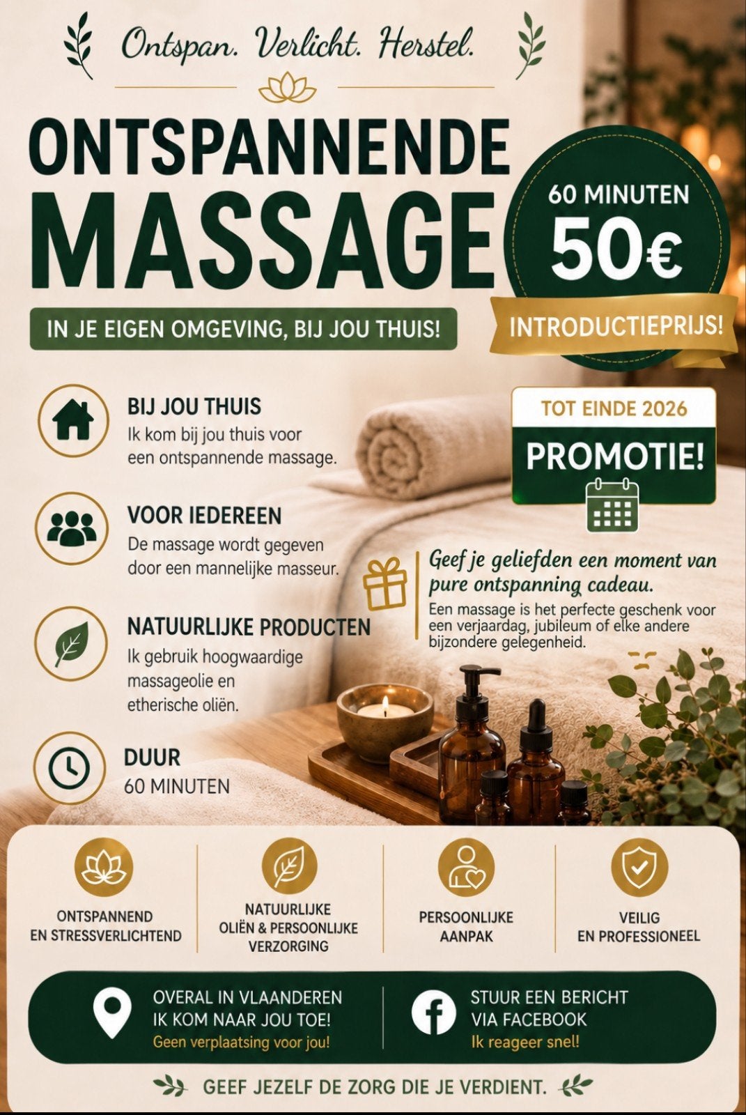 Massage relaxant à domicile, Massage relaxant
