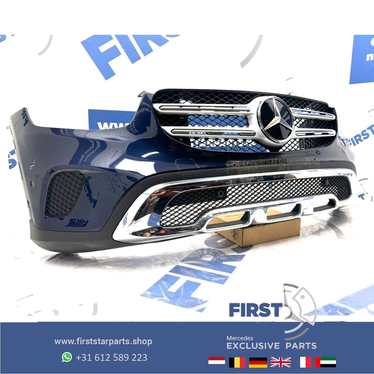 W253 BUMPER GLC COMPLEET + GRIL A2538858102 ZWART WIT GRIJS, Utilisé, -, Avant, -