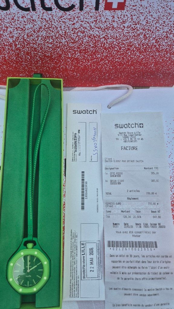 Audemars Piquet & Swatch styles d'Green Eight, Enlèvement ou Envoi, Swatch, Autres matériaux, Autres matériaux
