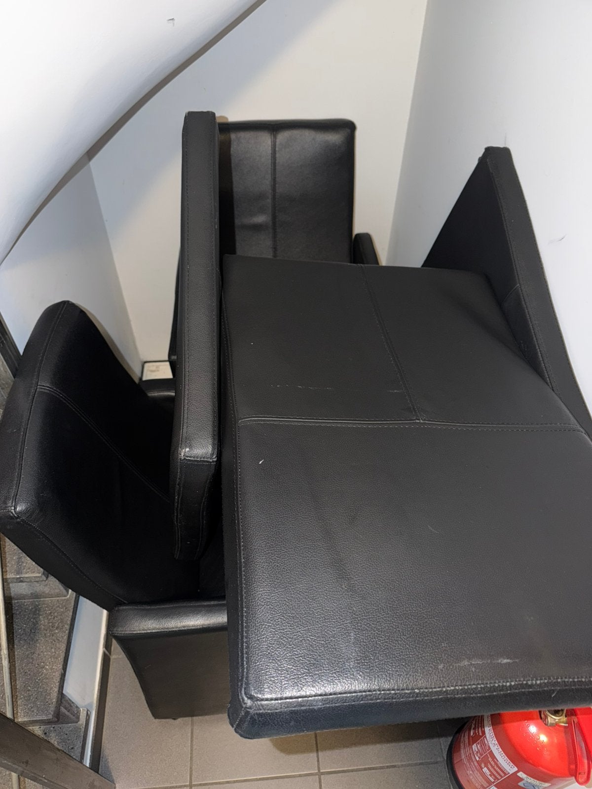 Echte leren stoelen, Ophalen, Zwart, Eettafel stoelen, Leer