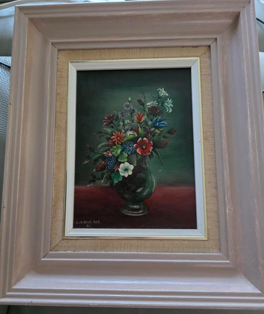 Stilleven, olieverfschilderij met handtekening van de kunste, Ophalen