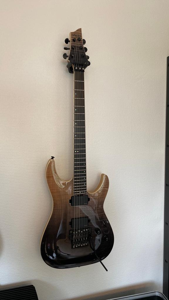 Schecter diamond series sls elite c1 FR black fade, Ophalen, Zo goed als nieuw
