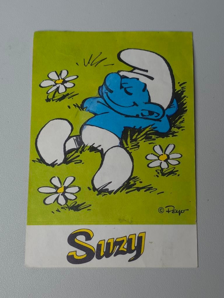 Autocollant Schtroumpf Paresseux Suzy, Envoi, Comme neuf, Schtroumpf Paresseux, Autres types