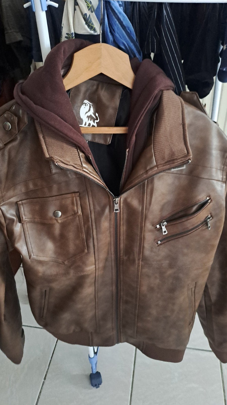 Lederen vest. Leren jas., Kleding | Heren, Ophalen