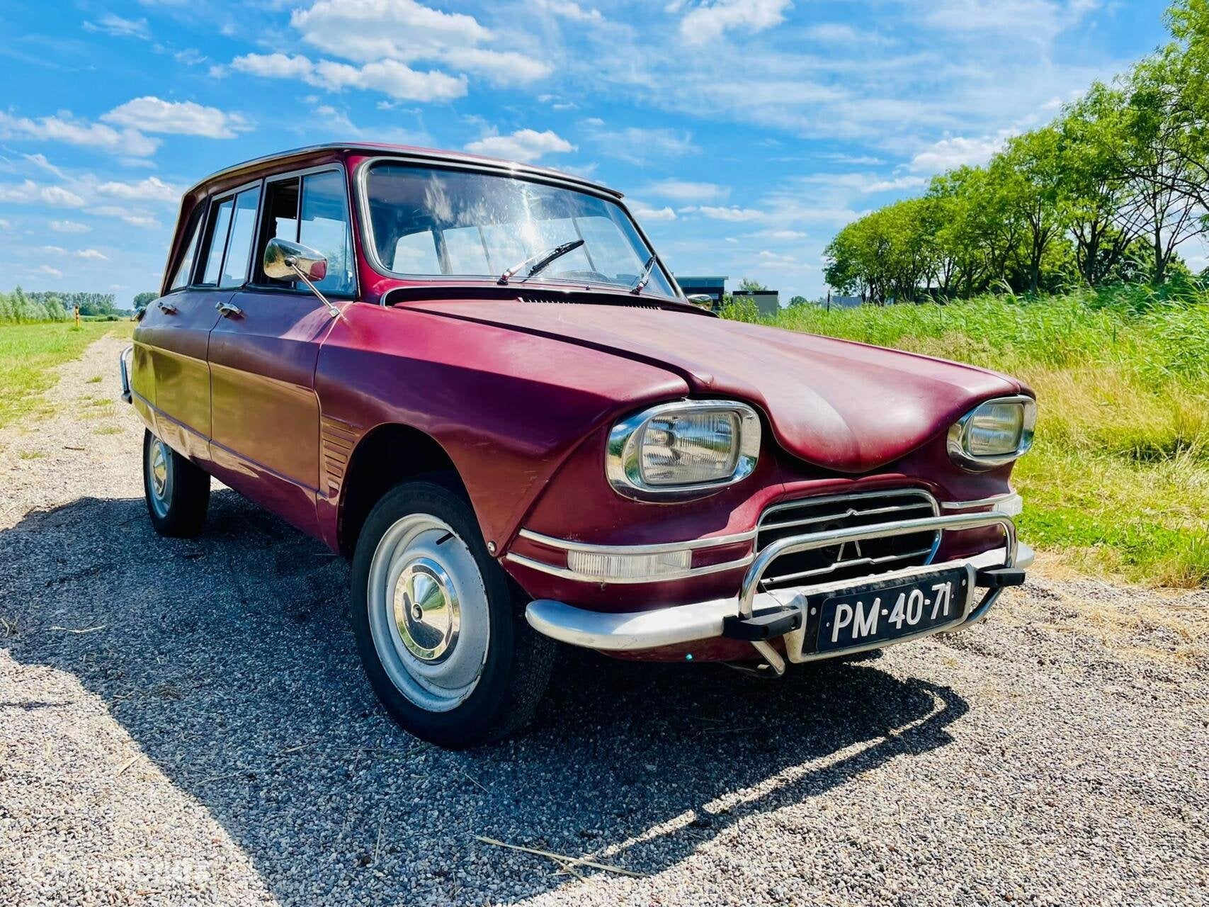 Ami 6 break rouge cornaline 06-1967 72.482 km, Autos, Rouge, 24 ch, Achat, 4 portes