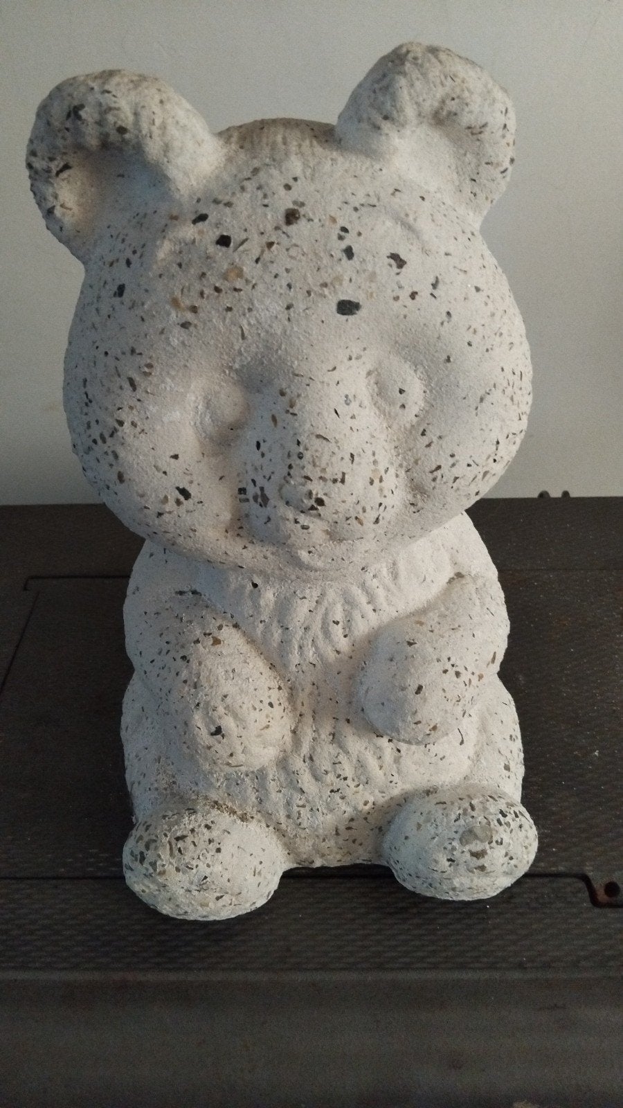 Statue d’un ours en pierre blanche., Jardin & Terrasse, Enlèvement, Pierre