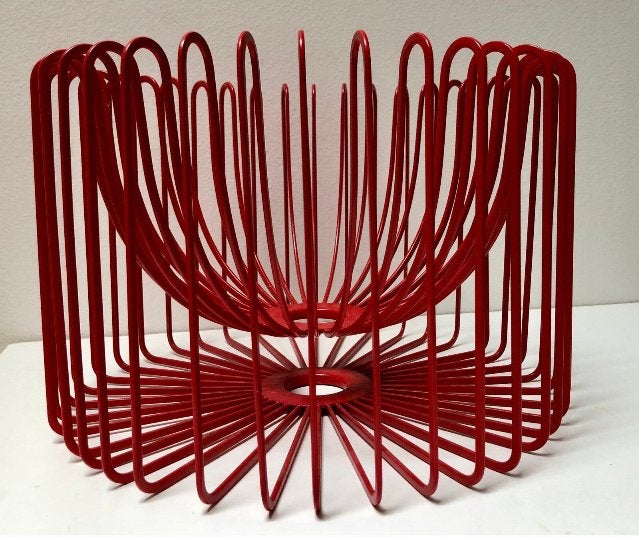 VintageIKEA Trådig fruitschaal/designEhlén Johansson (rood), Huis en Inrichting, Ophalen