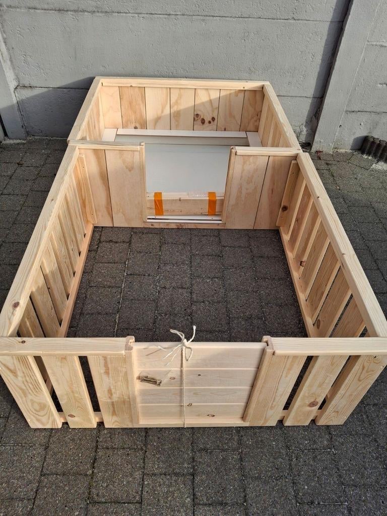 Nieuwe grote houten Werpkist met uitbreiding zeer sterk 275€, Dieren en Toebehoren, Ophalen