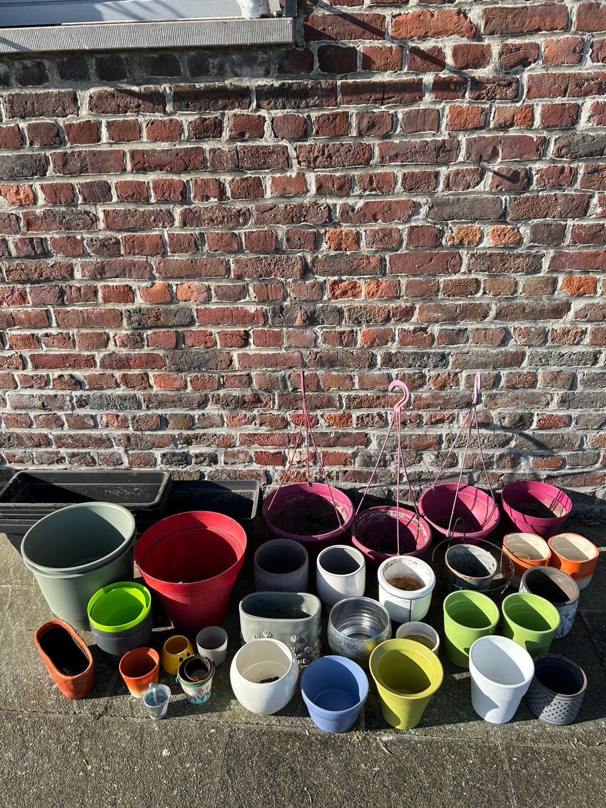 Gratis bloempotten en bloembakken, Enlèvement, Utilisé